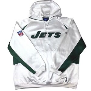 NFL New York Jets Reebok Hoodie Vintage Sweatshirt Pullover‎ Football Men's XL